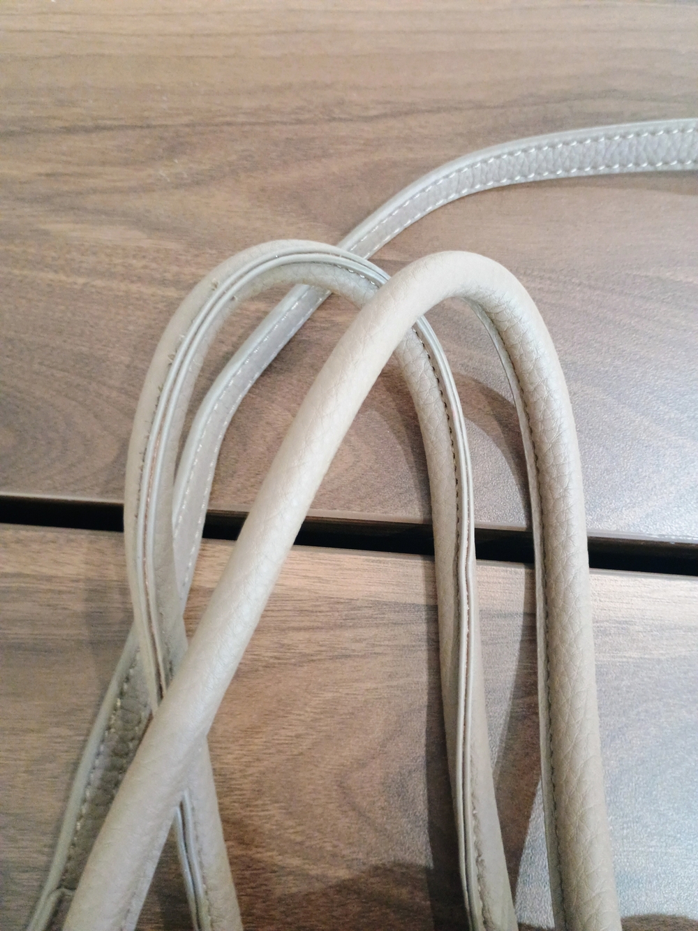 Melie Bianco Taupe Mini Tote with Orange Suede Lining - Picture 4 of 7
